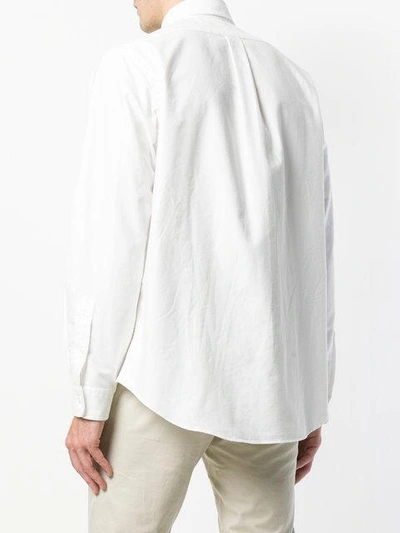 Polo Ralph Lauren Slim Fit White Cotton Shirt With Embroidered Logo In White