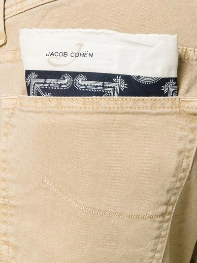 Shop Jacob Cohen Classic Fitted Chinos - Neutrals In Nude & Neutrals