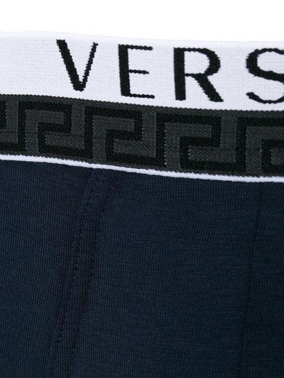 Shop Versace Logo Waistband Briefs In A145