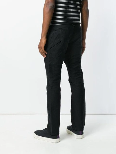 Shop Alexandre Plokhov Drop-crotch Panel Trousers  In Black