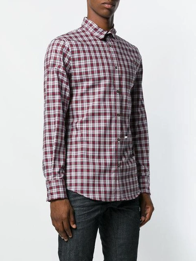 Shop Dsquared2 Checked Shirt In Red