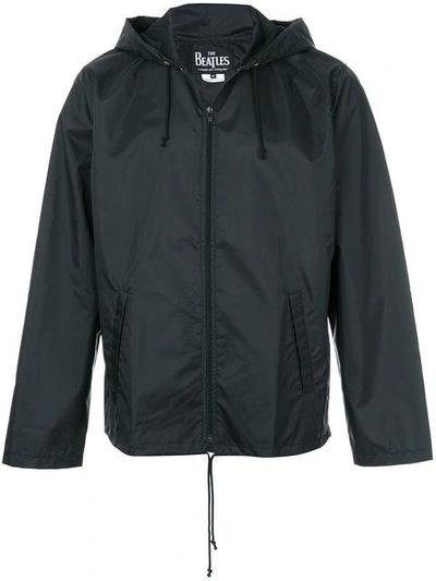 Shop Comme Des Garçons Zipped Hooded Jacket In Black
