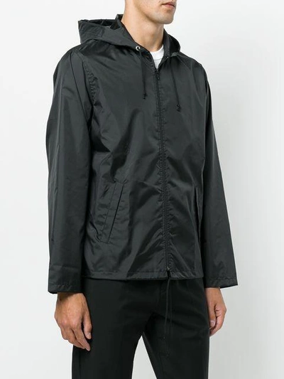 Shop Comme Des Garçons Zipped Hooded Jacket In Black