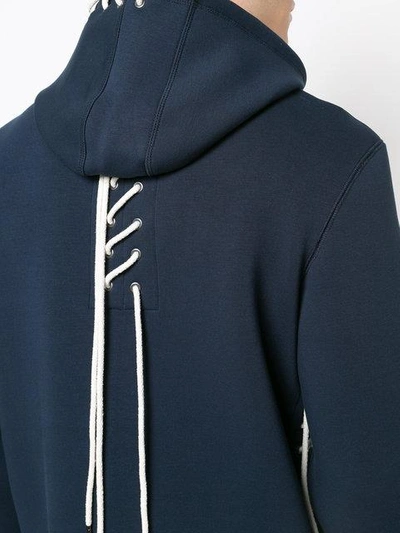 Shop Craig Green Lace Up Detailed Hoodie