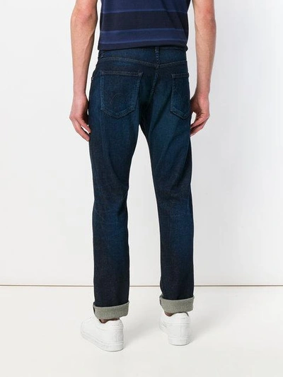 Shop Edwin Straight-leg Stretch Denim Jeans In Blue