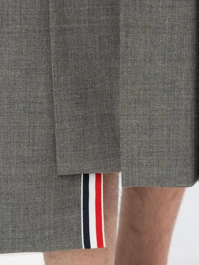 Shop Thom Browne Low Rise Calf Length Pleated Skirt In 2 Ply Fresco