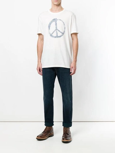 Shop John Varvatos Peace T-shirt In White