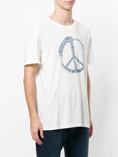 Shop John Varvatos Peace T-shirt In White