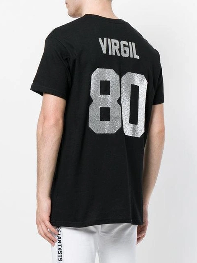 Shop Les Artists 'virgil 80' Back Printed T-shirt In Black