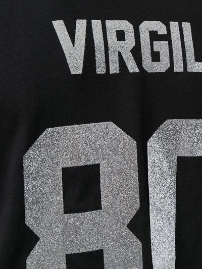 Shop Les Artists 'virgil 80' Back Printed T-shirt In Black
