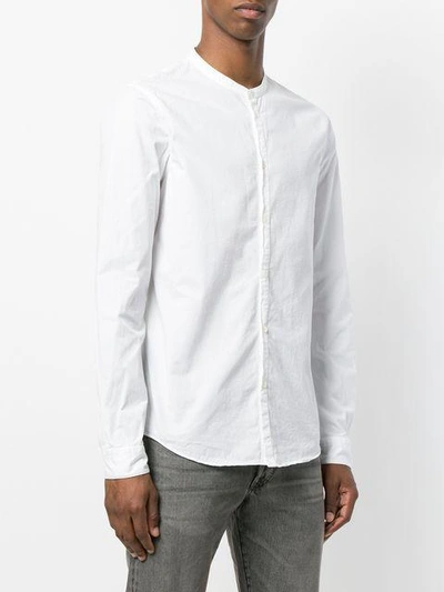 Shop Dondup Mandarin Collar Shirt - White