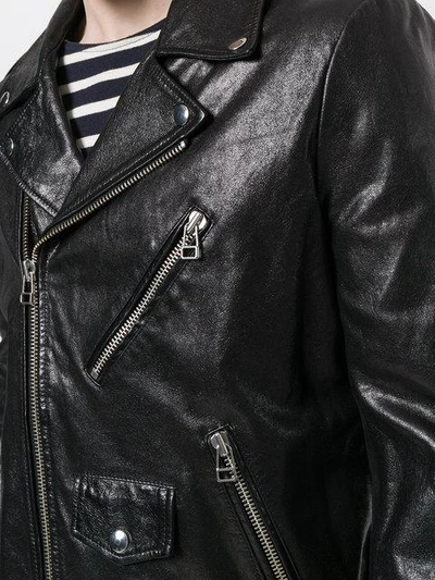 Shop Faith Connexion Zipped Biker Jacket In Black