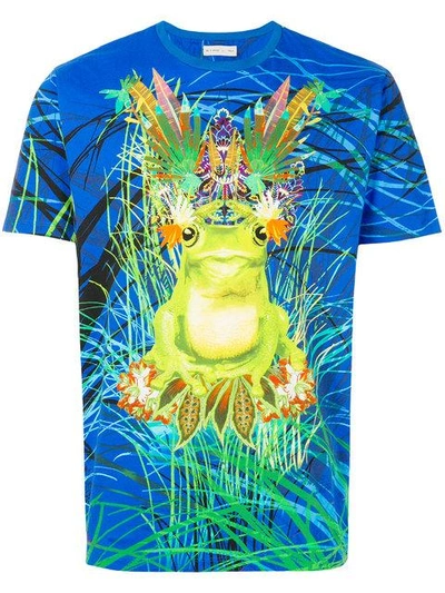 Shop Etro Frog Print T In Blue