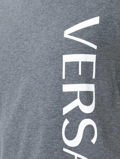 Shop Versace Gym Logo T-shirt - Grey