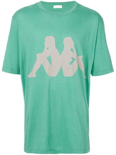 Shop Faith Connexion Kappa Logo T-shirt In Green