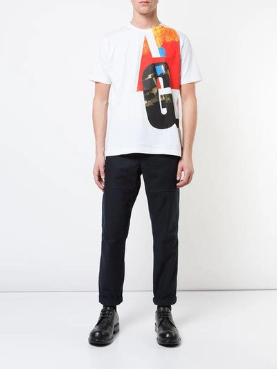 Shop Junya Watanabe Printed T In White