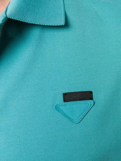 Shop Prada Classic Polo Shirt - Blue