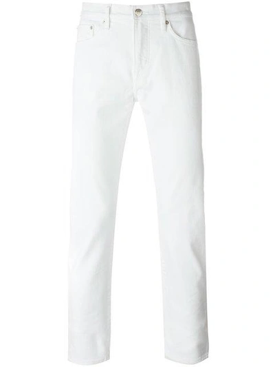 Shop Burberry Slim Fit Jeans In White