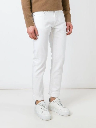 Shop Burberry Slim Fit Jeans In White