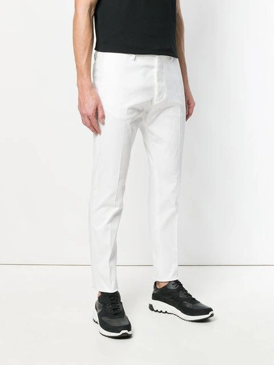 Shop Dsquared2 Slim Tailored Trousers In White
