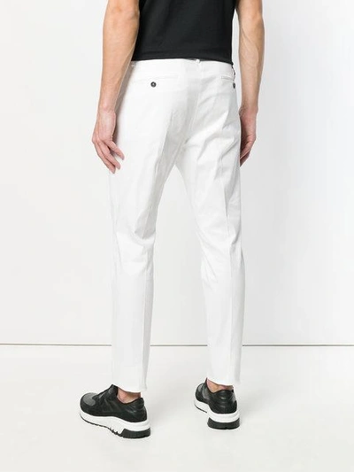Shop Dsquared2 Slim Tailored Trousers In White