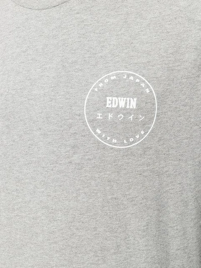 Shop Edwin Branded T-shirt - Grey