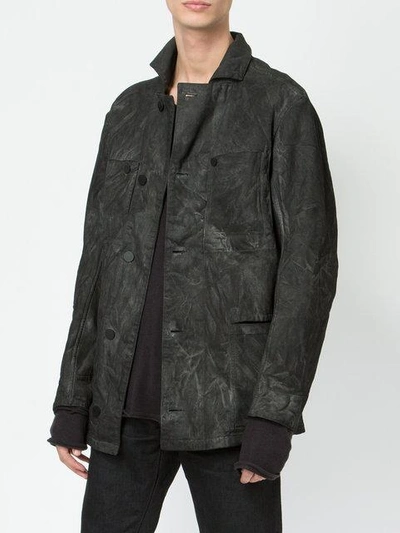 Shop 11 By Boris Bidjan Saberi Button Up Military Jacket - Black