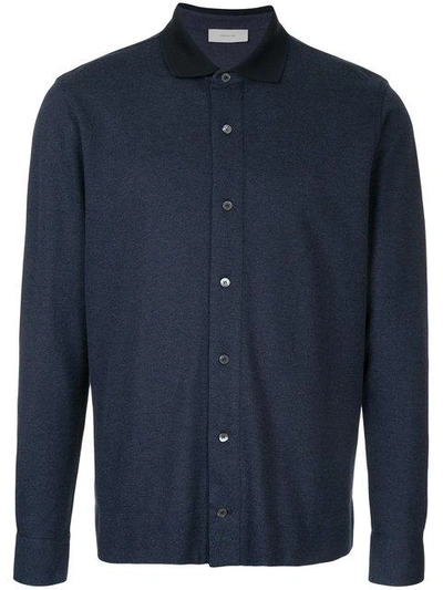 Shop Cerruti 1881 Button Down Polo Shirt In Blue