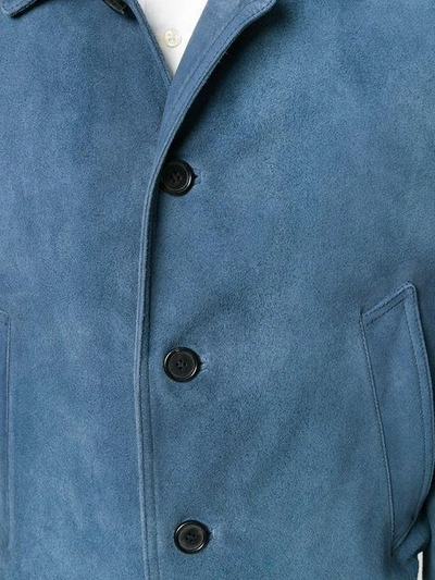 Shop Prada Notched Collar Bomber Jacket