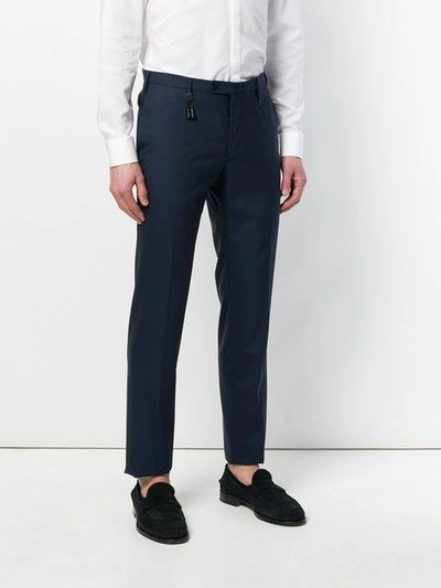 Shop Incotex Classic Chinos In Blue