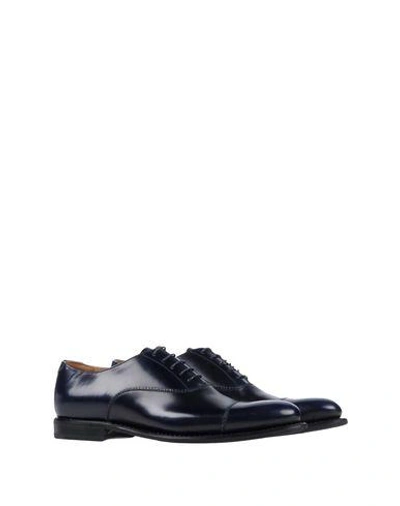 Shop Church's Laced Shoes In Dark Blue