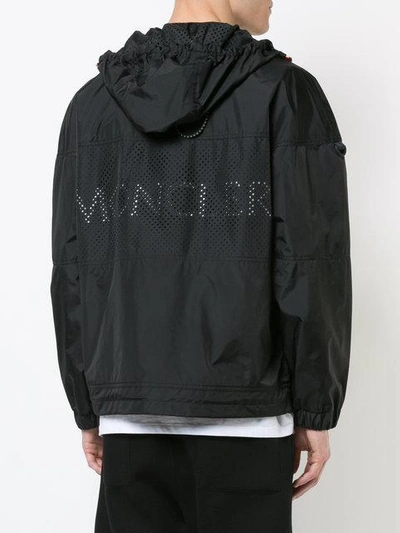 Shop Moncler Logo Panel Lightweight Jacket In 999