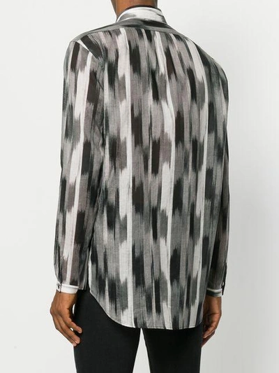 Shop Saint Laurent Tie-dye Print Shirt - Black