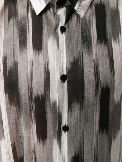 Shop Saint Laurent Tie-dye Print Shirt - Black