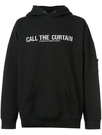 Shop Midnight Studios Call The Curtain Hoodie In Black
