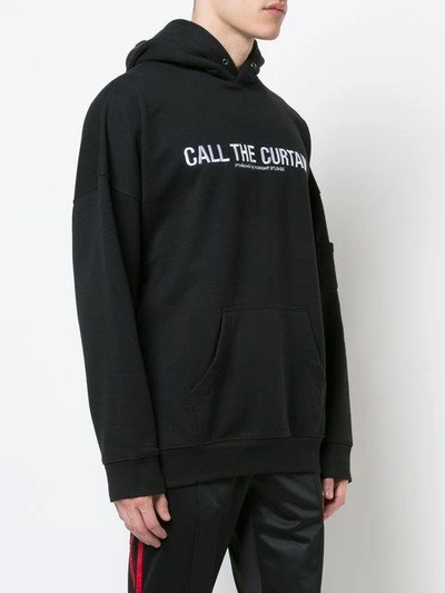 Shop Midnight Studios Call The Curtain Hoodie In Black