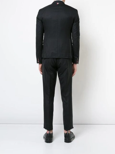 High Armhole Tuxedo And Low Rise Skinny Trouser With Grosgrain Tipping In Super 120’s Twill