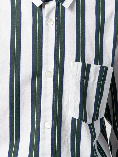 Shop Apc Large Stripes Shirt In White