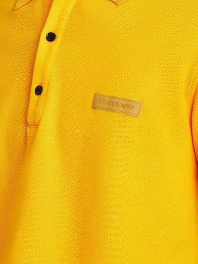 Shop Burberry Piqué Polo Shirt