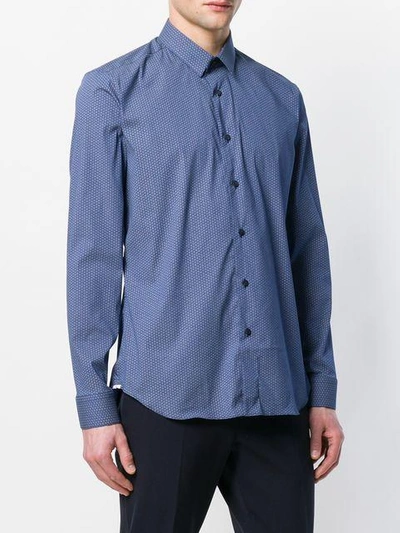 Shop Xacus Geometric Patterned Shirt - Blue