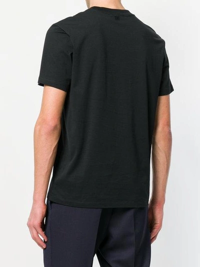Shop Ami Alexandre Mattiussi Crew Neck T-shirt Smiley Patch In Black