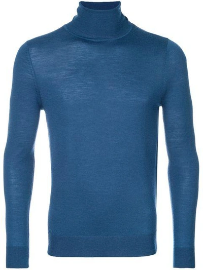 Shop Sottomettimi Classic Roll-neck Sweater - Blue