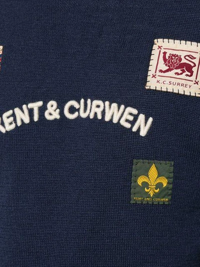 Shop Kent & Curwen Badge Patch Sweater In Blue