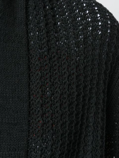 Shop Laneus Belted Cardigan In Black