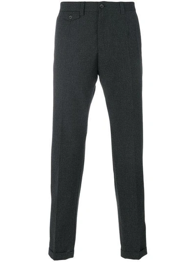 Shop Dolce & Gabbana Cuffed Trousers - Grey