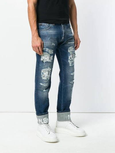 Shop Philipp Plein Straight-leg Jeans In Blue