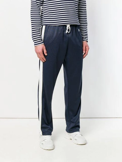 Shop Ami Alexandre Mattiussi Trackpants With Contrasted Bands In Blue