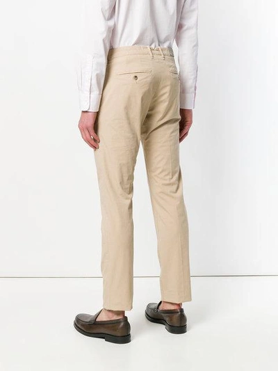 Shop Jacob Cohen Academy Slim Fit Trousers In Neutrals