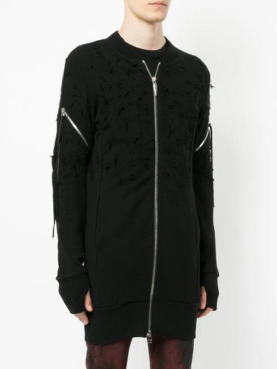 Shop Fagassent Zipped Sweatshirt - Black