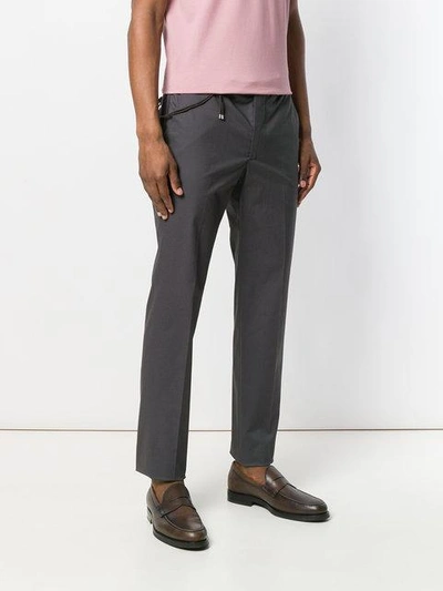 Shop Berwich Slim-fit Chino Trousers In Grey